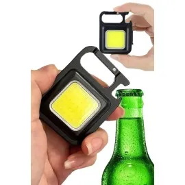 Işıldak Usb Şarjlı Cep El Feneri Taşınabilir Mini Led Işık Çok Fonksiyonlu