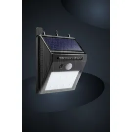 Bahçe Aydınlatma Sensörlü Güneş Enerjili Duvar Lambası 40 Led Işık