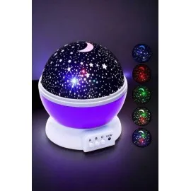 Mavi Ve Mor Işıklı Projeksiyon Lambası