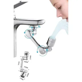 1080° Çok Yönlü Musluk Aparatı Püskürtme ve Köpük Akışlı