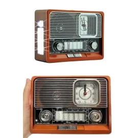Nostaljik Vintage Radyo Taşınabilir Bluetooth Bağlantılı Hoparlör Radyo