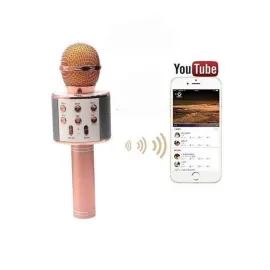 Bluetooth Hoparlör USB AUX SD Kart Kaoroke Mikrofon Uzun Pil Ömrü