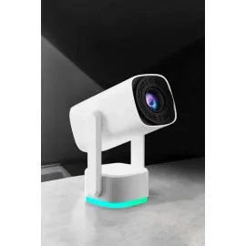 Şarjlı Projeksiyon Oyun Sinema Projektörü 4K Hd Görüntü Kaliteli