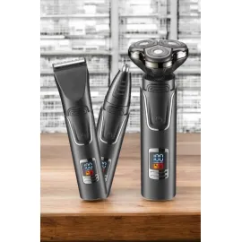 Yüksek Performanslı 3 Başlıklı Profesyonel Tıraş Makinesi