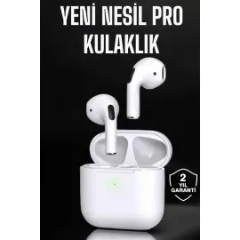 Beyaz Yeni Nesil Pro Bluetooth Kulaklık Yüksek Ses Kaliteli ANC Özelliği