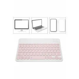 Bluetooth Şarj Edilebilir Mini Q Klavye Kablosuz Taşınabilir