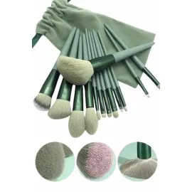 13 Parça Taşınabilir Kılıflı Profesyonel Makyaj Fırça Seti Pudra Allık Fondöten Fırçası