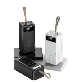 Hızlı Şarj 4 Çıkışlı Powerbank 60.000 Mah Taşınabilir Dijital Göstergeli