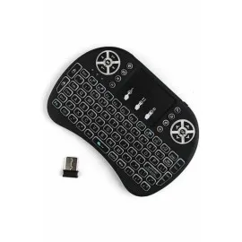 Kablosuz Türkçe Q Klavye Rgb Işıklı Televizyon Ps3 Dokunmatik Mouse