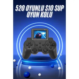 2.4 İnç Ekran 520 Oyunlu Retro Temalı Kablosuz Oyun Kolu El Atarisi