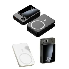 Taşınabilir Şarj Magsafe Powerbank 10.000 mAh Hızlı Şarj Led Göstergeli Kablosuz