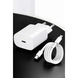 Şarj Aleti İos 15/15 Pro Max Uyumlu Şarj Adaptörü Ve Kablosu