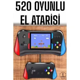 Gamepad Joystick 500 Oyunlu Retro Oyun Konsolu Tv Bağlantı Özellikli 2 Kişilik Destekli