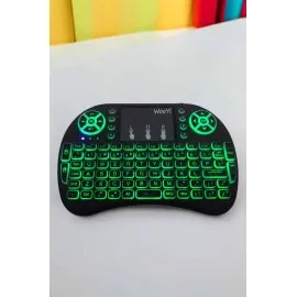 Işıklı Kablosuz Mini Q Klavye Tüm Cihazlara Uyumlu