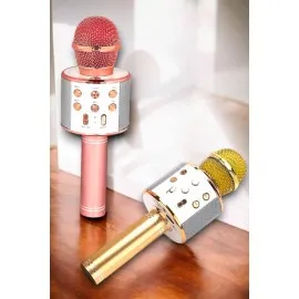 Kablosuz Bluetooth Karaoke Mikrofon Usb Ve Aux Girişli, Yüksek Ses Kalitesi