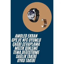 2025 Model Akıllı Saat Titreşimli Uyku ve Sağlık Takibi NFC ve GPS Uyumlu