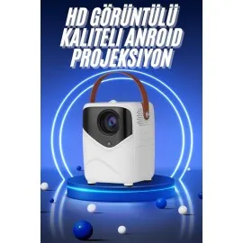 Hd Ayaklı Portatif Projeksiyon Cihazı Bluetooth Wifi Akıllı Android İşlemcili