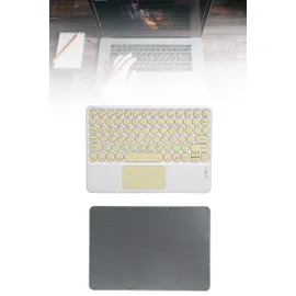 Touchpad Tüm Cihazlara Uyumlu Bluetooth Klavye Touchpad Slim Kablosuz Wifi Q Klavye