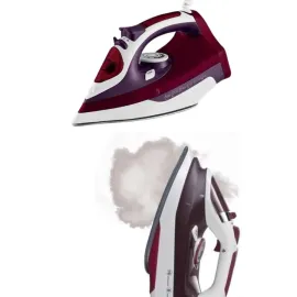 Yeni Nesil Kırmızı Buharlı Ütü 2200 Watt Seramik Tabanlı Yüksek Buhar Gücü