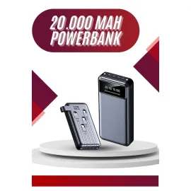 4 Çıkışlı 20.000 Mah Powerbank Uzun Pil Ömürlü Taşınabilir