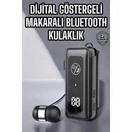 Kablolu Makaralı Bluetooth Kulaklık Uzun Pil Ömrü Dijital Göstergeli