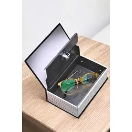 Büyük Boy Anahtarlı Kitap Görünümlü Gizli Kasa Çelik Kasa Altın Kasası