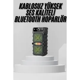 Bluetooth Hoparlör Yüksek Ses Kaliteli Büyük Boy Çift Çıkışlı Ses Bombası