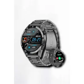 Suya Dayanıklı Dokunmatik Akıllı Saat Bluetooth 5.0, Sesli Asistan ve Sağlık Takibi