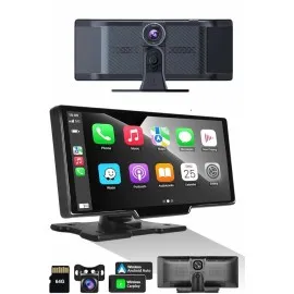 Android Ve İos Uyumlu Ön Arka Çift Kameralı Araç Ekranı Dokunmatik Carplay