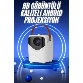 HD Ayaklı Portatif Projeksiyon Cihazı Bluetooth Wifi Akıllı Android İşlemcili