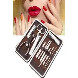 Tırnak Bakım Seti Tırnak Düzeltme Batık 12 Parça Çanta Tipi Manikür Pedikür