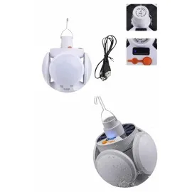 5 Kanatlı Bahçe Aydınlatma Led Askılı Solar Güneş Enerji Usb Sarjlı