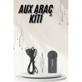 Yeni Nesil Bluetooth Aux Araç Kiti Siyah Tv Tablet Telefon Araç Araba