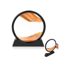 7 Inç Mavi Orta Boy Dekoratif Yuvarlak Şık Kum Tablosu Modern Dekoratif Süs