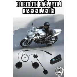 Kask Kulaklığı Motosiklet Intercom Interkom Dinleme Konuşma Özellikli Su Geçirmez
