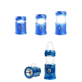 Solar Şarjlı Kamp Lambası Güneş Enerjili Kızaklı Kamp Feneri Çadır Feneri Led Işıldak