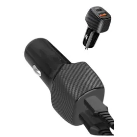 Hızlı Oto Şarj Cihazı 38W Çift Girişli Hizlı Şarj Oto Çakmaklık Type-C