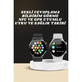 Akıllı Saat Çoklu Kordon Seçeneği Amoled Ekran Çok Fonksiyonlu Bluetooth Bağlantılı