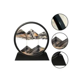 3D Led Işıklı Kum Saati Gece Lambası Hareketli Sulu Kum Saati Dekoratif