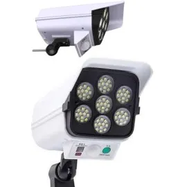 Solar Lamba Kamera Görünümlü Duvar Lambası Dönebilen Bahçe Aydınlatması