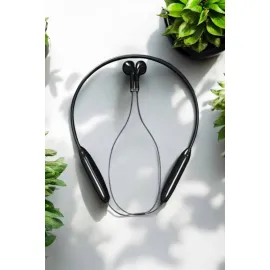 Kablolu Boyun Askılı Dijital Göstergeli Bluetooth Kulaklığı 60 Saat