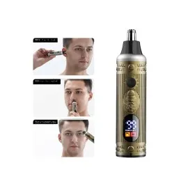 Profesyonel Saç Sakal Vücut Kulak ve Burun Tıraş Makinesi 3 Başlıklı