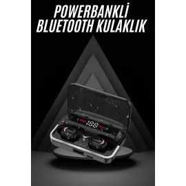 Bluetooth Kulaklık Dijital Şarj Göstergeli Powerbankli Bass Özellikli Kablosuz Kulakiçi 5.1 Mikrofonlu