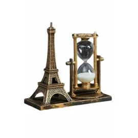 Masa Biblosu Dekoratif Süs Kum Saati Eyfel Kulesi Hediyelik Kum Saati