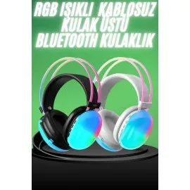 Yeni Nesil Kulak Üstü Kablosuz Uzun Ömürlü Rgb Işıklı Bluetooth Kulaklık