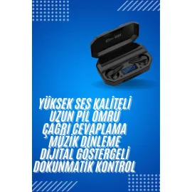 Rgb Işıklı Çift Mikrofonlu Siyah Profesyonel Oyuncu Kulaklığı Kablosuz Kulakiçi