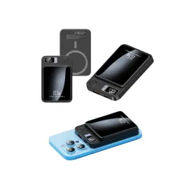 Taşınabilir Şarj Magsafe Powerbank 10.000 mAh Hızlı Şarj Led Göstergeli Kablosuz