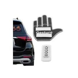 El Orta Parmak Led Kumandalı Araç İçi Reflektör Arka Cam El Simgesi