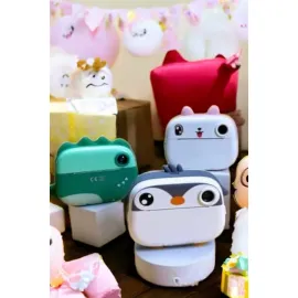 Çocuk Fotoğraf Makinesi Dijital HD Video Rulo Kağıt Baskılı Yazıcı