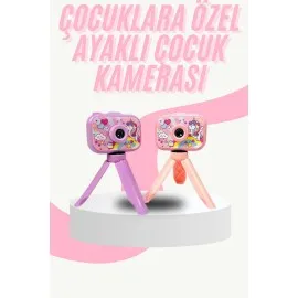 Çocuk Için Eğitici Video Kamera Ayaklı Mini Fotoğraf Makinesi